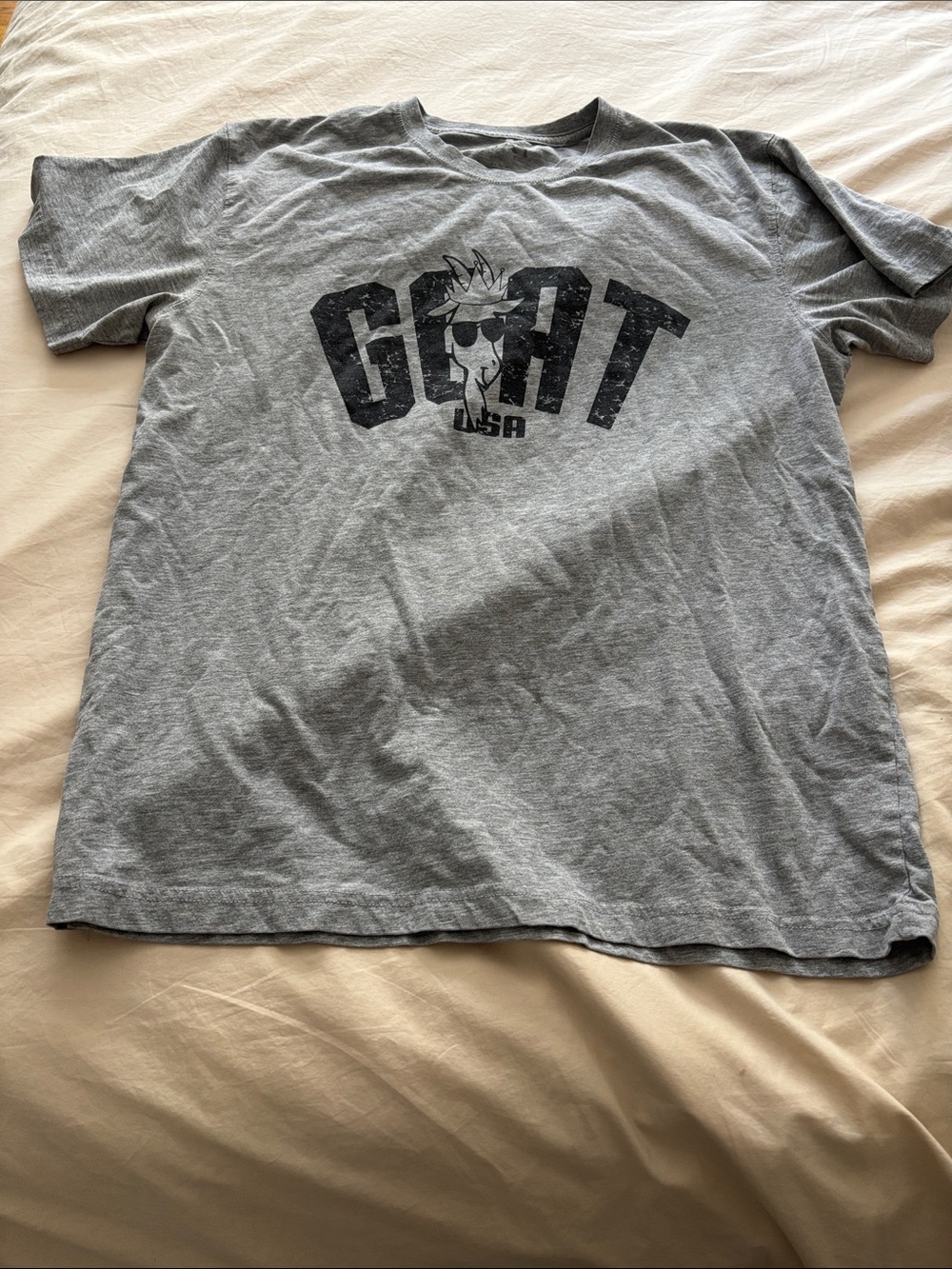 GOAT USA Men's Short Sleeve Crewneck T-Shirt - Gray